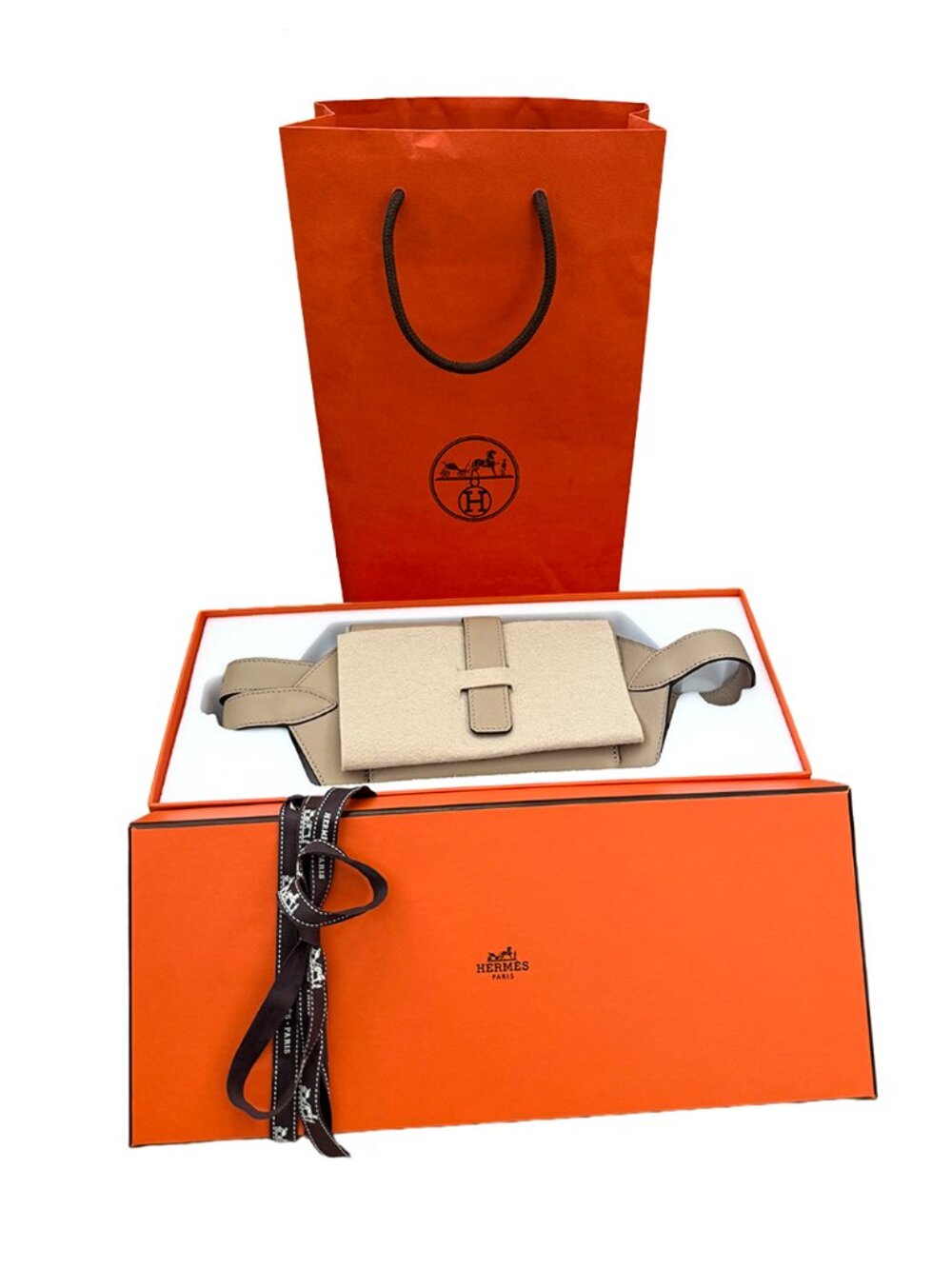 Hermès Elan Pocket 24 Trench Swift Leather Belt Bag